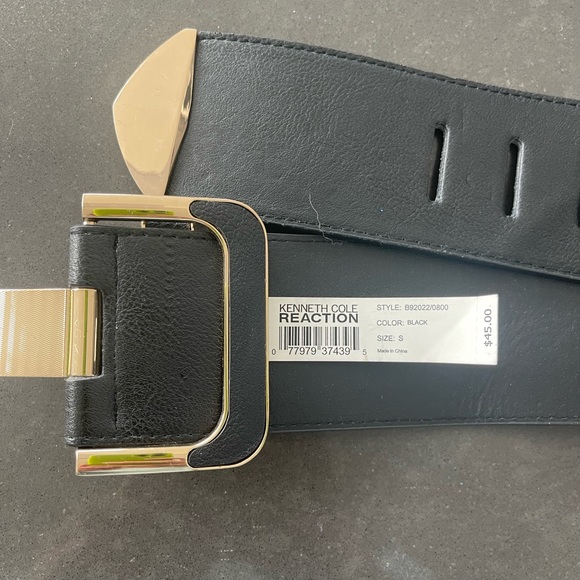 KENNETH COLE REACTION BLACK GOLD BELT S - Picture 3 of 4